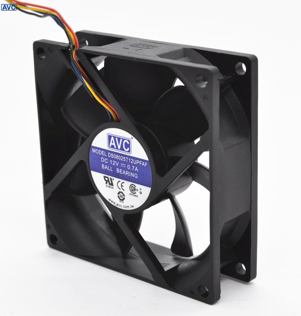 Original AVC DS08025T12UPFAF Cooling Fan 12V 0.7A 8.4W 4wires DS08025T12UPFAF Fans